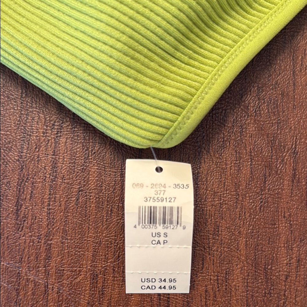 Aerie Lime Ribbed Crop Top - Picture 3 of 3